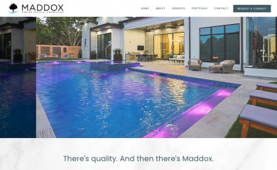 maddoxcustompools.com screenshot