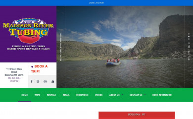 madisonrivertubing.com screenshot