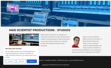 madscientistproductions.com screenshot