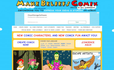 makebeliefscomix.com screenshot