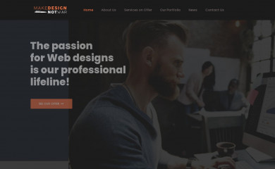 http://www.makedesignnotwar.com screenshot