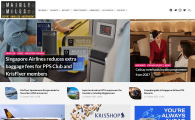 mainlymiles.com screenshot