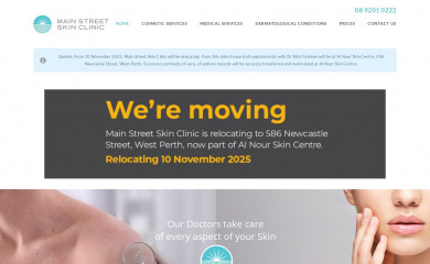 mainstreetskinclinic.com.au screenshot