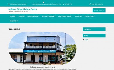 maitlandstreetmedicalcentre.com.au screenshot