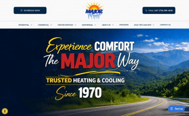 majorheating.com screenshot