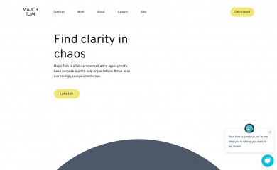 https://www.majortom.com/ screenshot