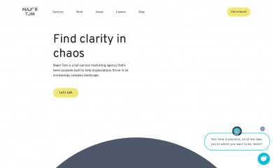 https://www.majortom.com/ screenshot