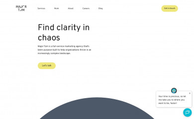 https://www.majortom.com/ screenshot