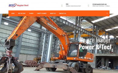 majalatsteel.com screenshot