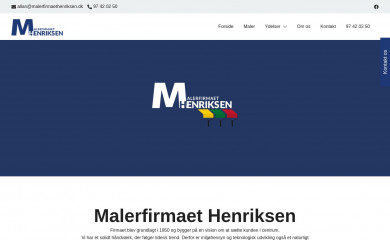 malerfirmaethenriksen.dk screenshot