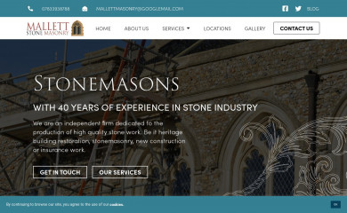 mallettmasonry.co.uk screenshot
