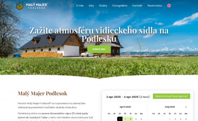 malymajerpodlesok.sk screenshot
