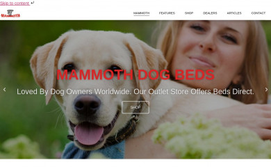 mammothdogbeds.com screenshot