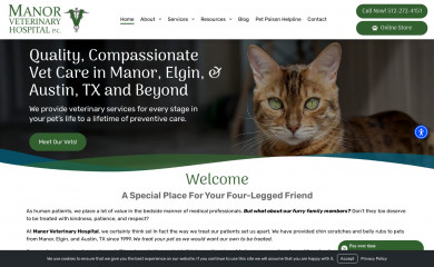 manorveterinaryhospital.com screenshot
