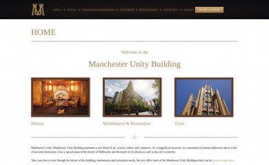 manchesterunitybuilding.com.au screenshot