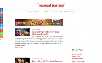 mangalparinay.com screenshot