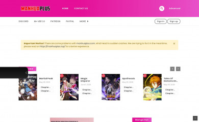 manhuaplus.com screenshot