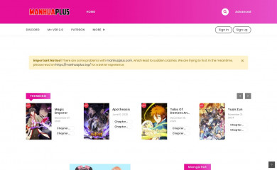 manhuaplus.com screenshot