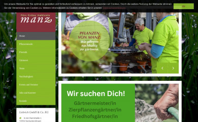 manz-gaertnerei.de screenshot