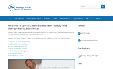 massagehands.co.uk screenshot