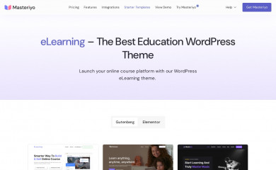https://masteriyo.com/elearning-lms-theme/ screenshot