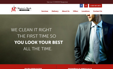 mastersmarkcleaners.com screenshot