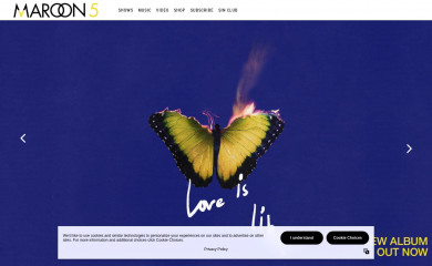 maroon5.com screenshot
