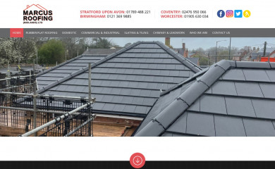 marcusroofingmidlands.co.uk screenshot