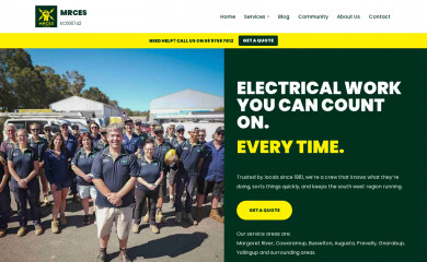 margaretriverelectrical.com.au screenshot