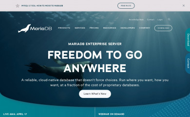 mariadb.com screenshot
