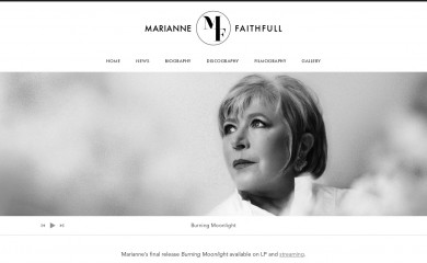 mariannefaithfull.org.uk screenshot