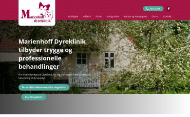 marienhoffdyreklinik.dk screenshot