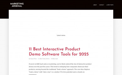 marketingarsenal.io screenshot