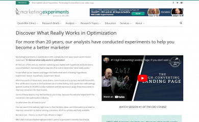 marketingexperiments.com screenshot
