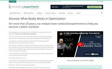 marketingexperiments.com screenshot