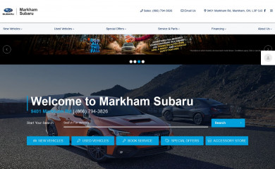 markhamsubaru.com screenshot