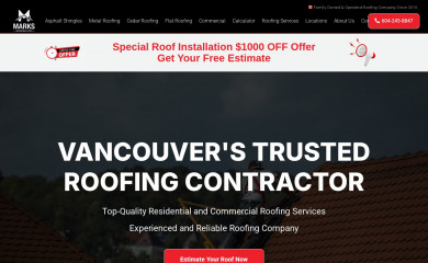marksroofingltd.com screenshot