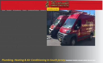 martinelliplumbing.com screenshot