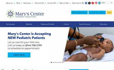 maryscenter.org screenshot