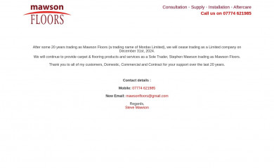 mawsonfloors.co.uk screenshot