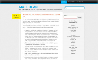 mattdean.ca screenshot