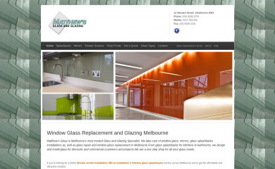 matthewsglass.com.au screenshot