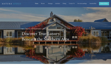 matukaluxurylodge.com screenshot