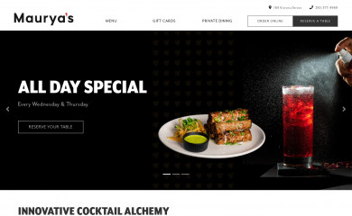mauryascuisine.com screenshot