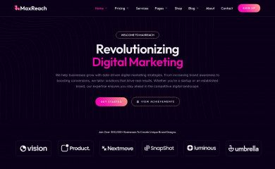 https://max-reach.keystonedemo.com/ screenshot