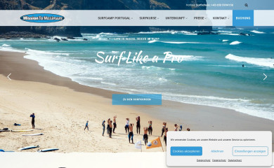 maximumsurfcamp.com screenshot