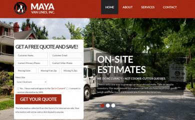 mayavanlines.com screenshot