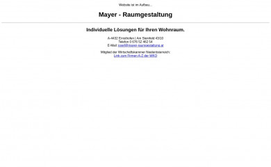 mayer-raumgestaltung.at screenshot
