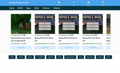 mcpe-planet.com screenshot