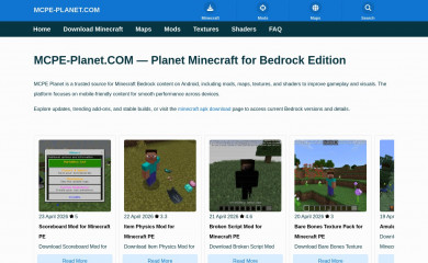 mcpe-planet.com screenshot
